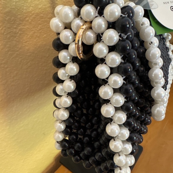 Kate Soade Target X sold out black and white beaded shoulder bag - Picture 3 of 6